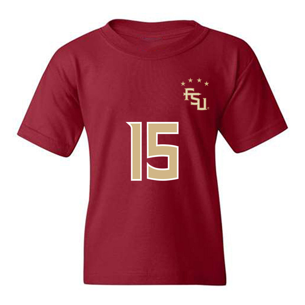 FSU - NCAA Women's Soccer : Anniyah Rodney - Garnet Replica Shersey Youth T-Shirt-0