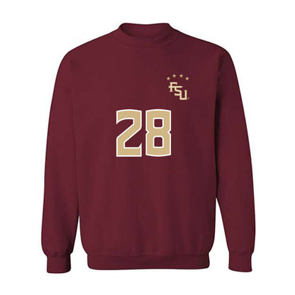 FSU - NCAA Women's Soccer : Olivia Page - Garnet Replica Shersey Crewneck Sweatshirt-0