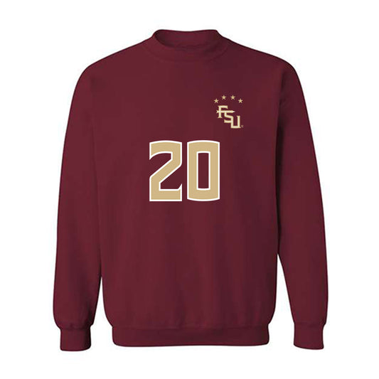 FSU - NCAA Women's Soccer : Heather Gilchrist - Garnet Replica Shersey Crewneck Sweatshirt-0