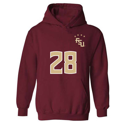 FSU - NCAA Women's Soccer : Olivia Page - Garnet Replica Shersey Hooded Sweatshirt-0