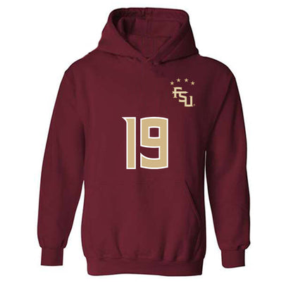 FSU - NCAA Women's Soccer : Kameron Simmonds - Garnet Replica Shersey Hooded Sweatshirt