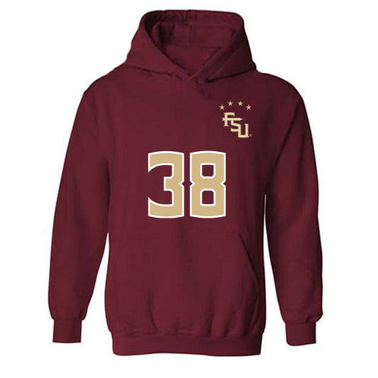 FSU - NCAA Women's Soccer : Savannah Dixon - Garnet Replica Shersey Hooded Sweatshirt-0