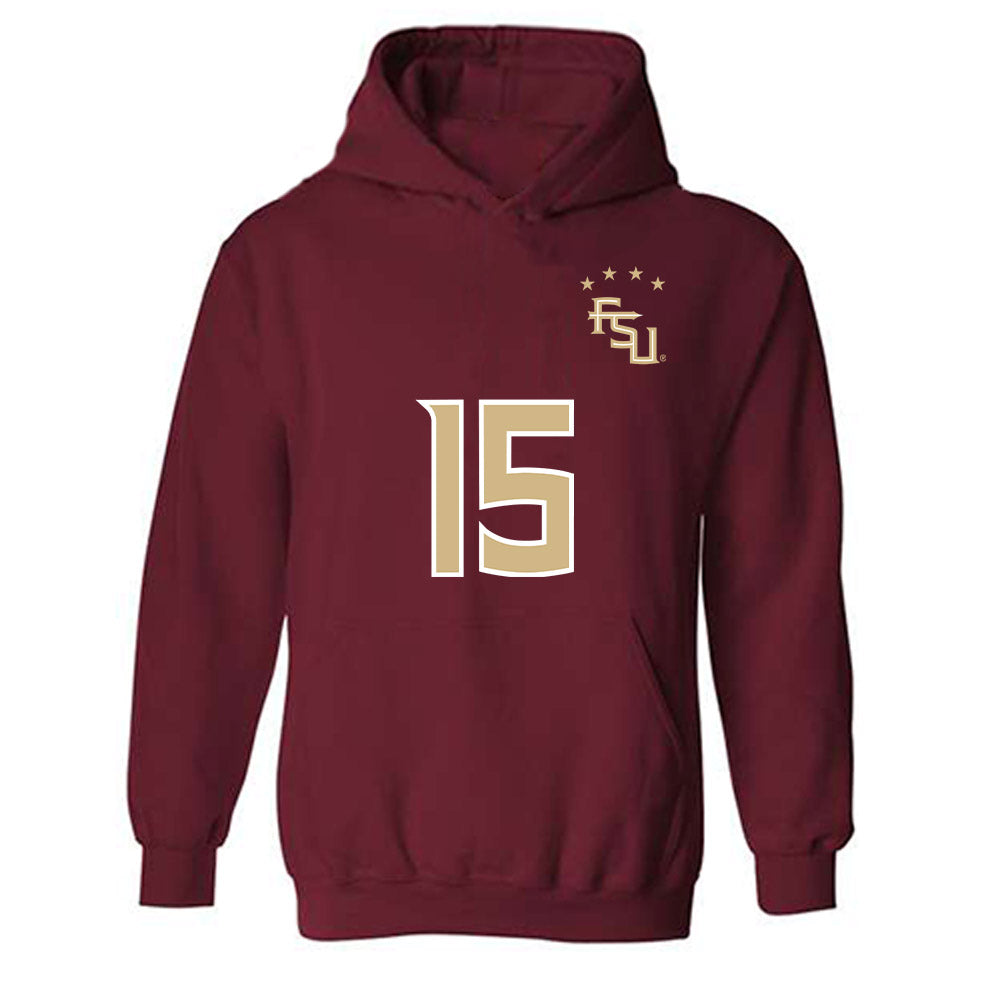 FSU - NCAA Women's Soccer : Anniyah Gordon Rodney - Garnet Replica Shersey Hooded Sweatshirt-0