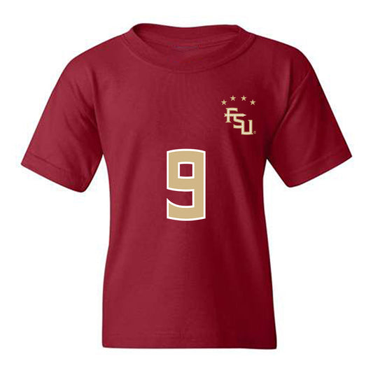 FSU - NCAA Women's Soccer : Tanner Strickland - Garnet Replica Shersey Youth T-Shirt-0