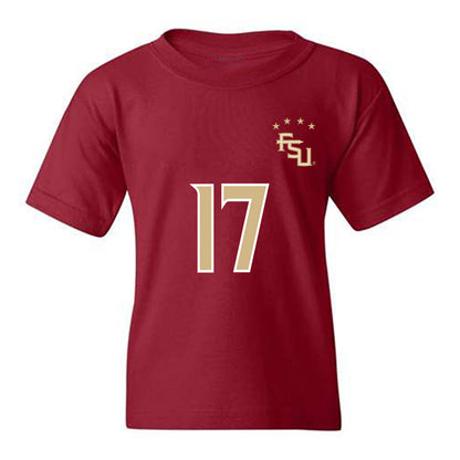 FSU - NCAA Women's Soccer : Amelia Van Zanten - Garnet Replica Shersey Youth T-Shirt-0