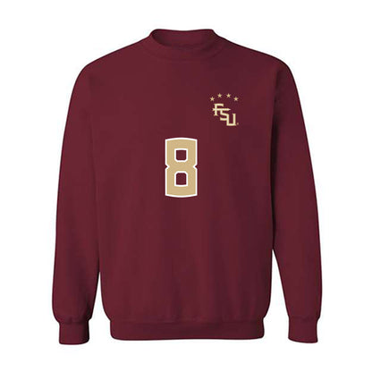 FSU - NCAA Women's Soccer : Janet Okeke - Garnet Replica Shersey Crewneck Sweatshirt-0