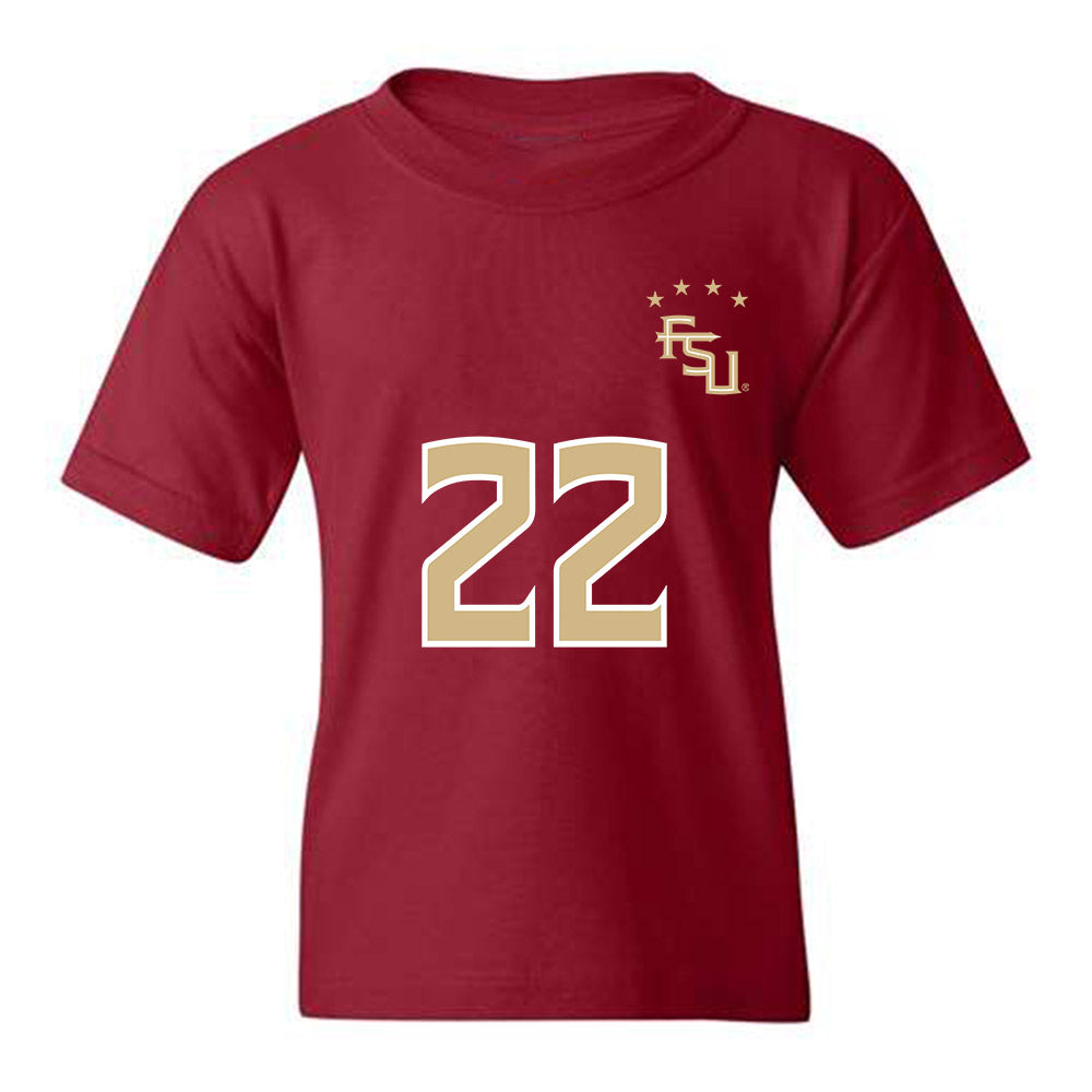 FSU - NCAA Women's Soccer : Claire Rain - Garnet Replica Shersey Youth T-Shirt