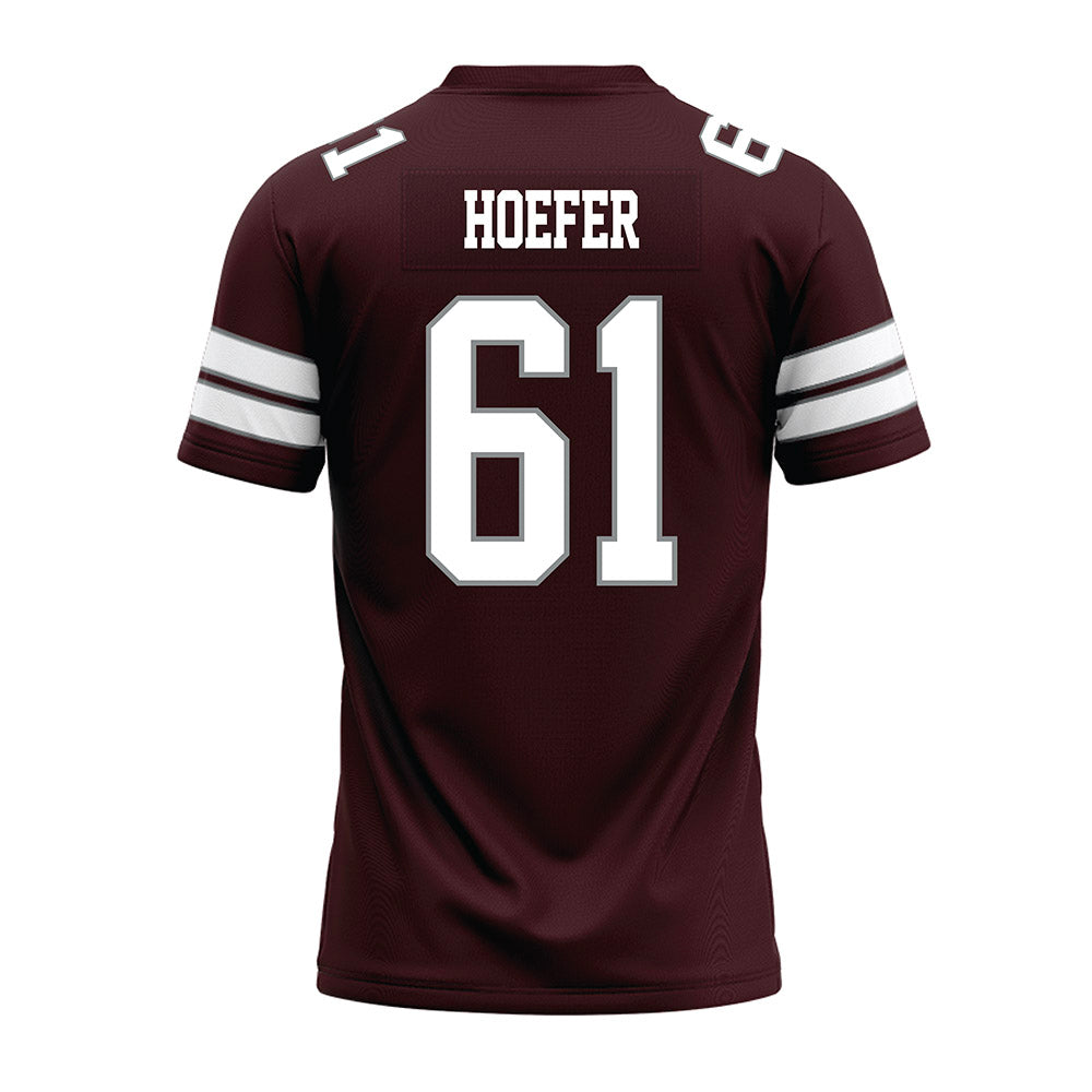 Montana - NCAA Football : Lincoln Hoefer - Maroon Premium Football Jersey-1