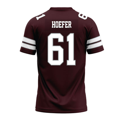 Montana - NCAA Football : Lincoln Hoefer - Maroon Premium Football Jersey-1