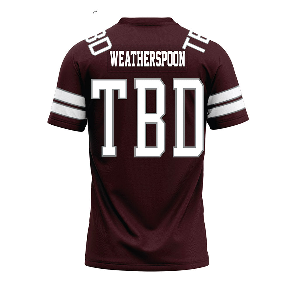 Montana - NCAA Football : Rodney Weatherspoon - Maroon Premium Football Jersey-1