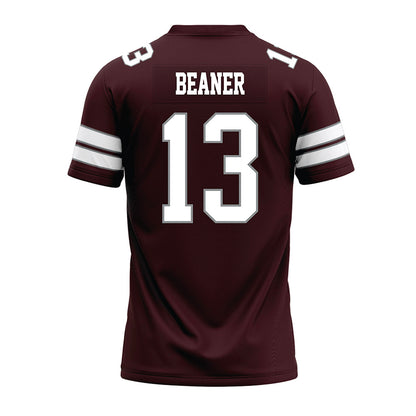 Montana - NCAA Football : Brock Beaner - Maroon Premium Football Jersey-1