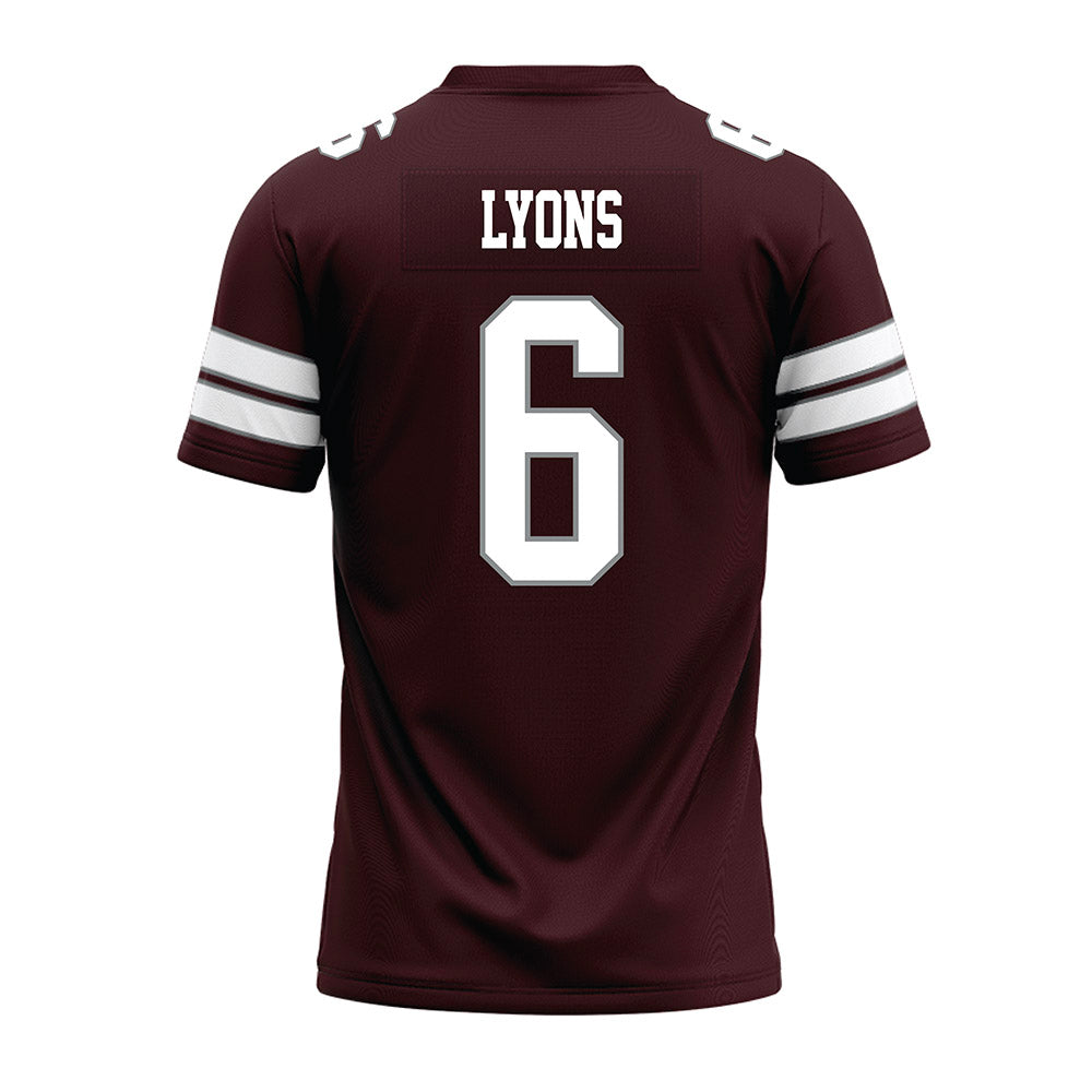 Montana - NCAA Football : Legend Lyons - Maroon Premium Football Jersey-1