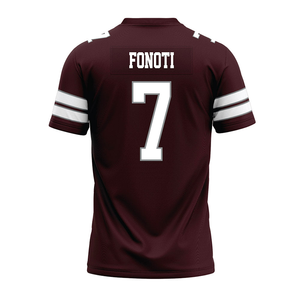 Montana - NCAA Football : Va'aimalae Fonoti - Maroon Premium Football Jersey-1