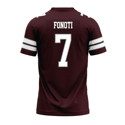 Montana - NCAA Football : Va'aimalae Fonoti - Maroon Premium Football Jersey-1
