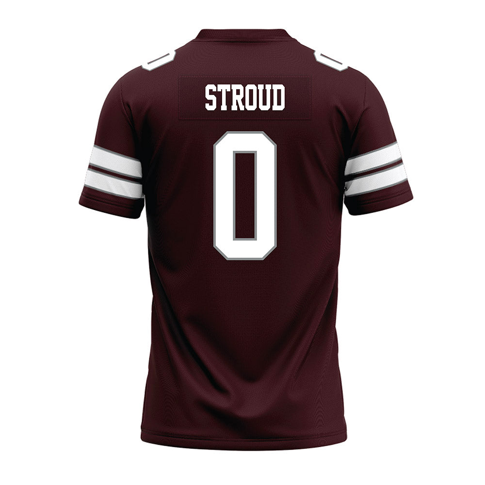 Montana - NCAA Football : Gabe Stroud - Maroon Premium Football Jersey-1