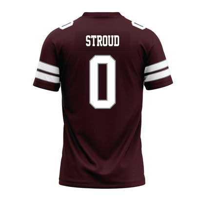 Montana - NCAA Football : Gabe Stroud - Maroon Premium Football Jersey-1