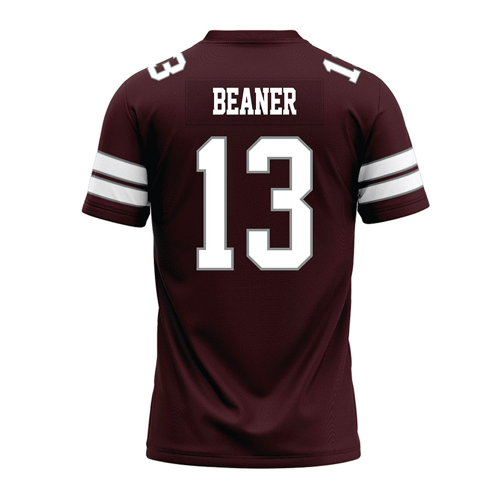 Montana - NCAA Football : Brock Beaner - Maroon Premium Football Jersey-1