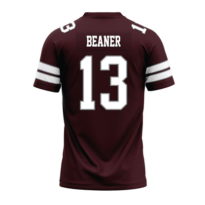 Montana - NCAA Football : Brock Beaner - Maroon Premium Football Jersey-1