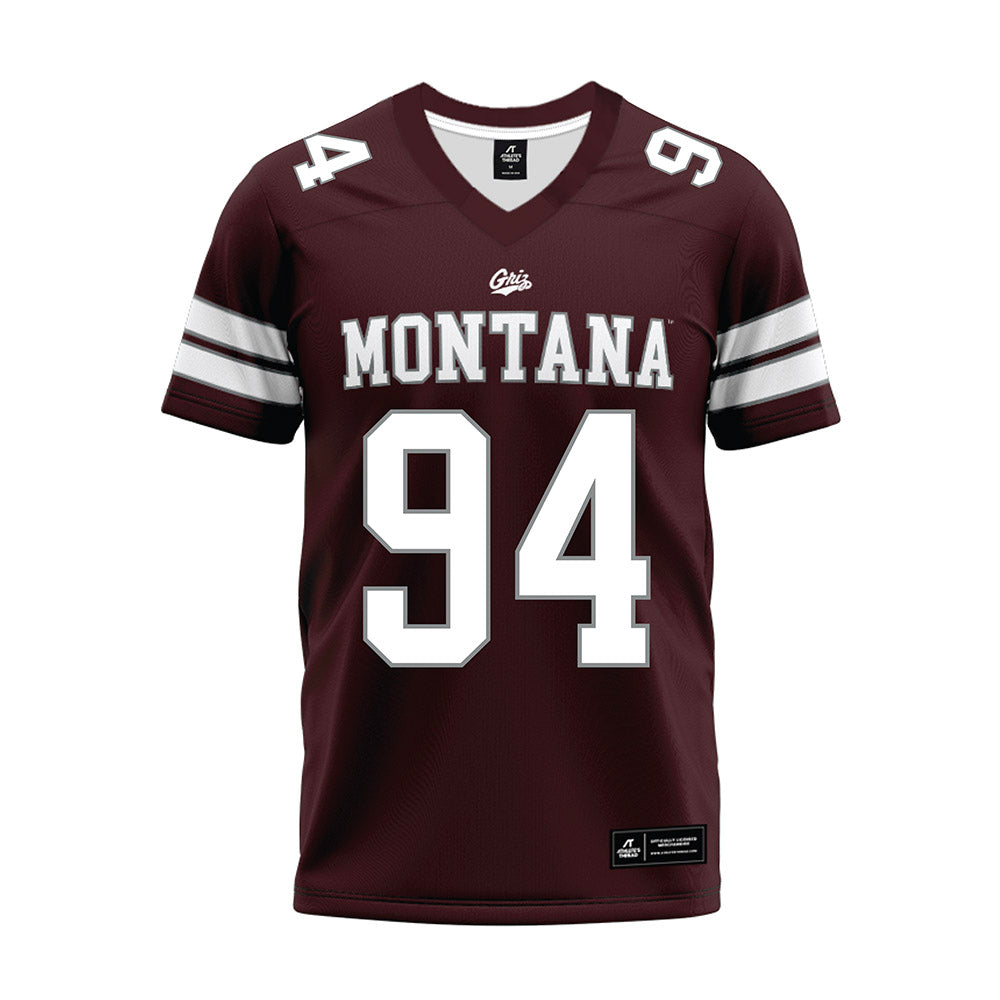 Montana - NCAA Football : Cole Harpole - Maroon Premium Football Jersey-0