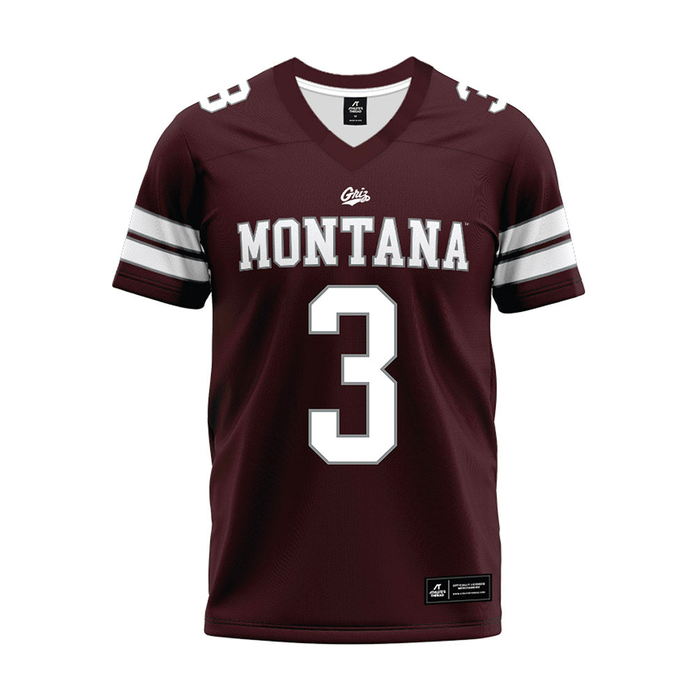 Montana - NCAA Football : Jeilani Davis - Maroon Premium Football Jersey-0