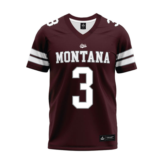 Montana - NCAA Football : Jeilani Davis - Maroon Premium Football Jersey-0