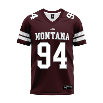 Montana - NCAA Football : Cole Harpole - Maroon Premium Football Jersey-0