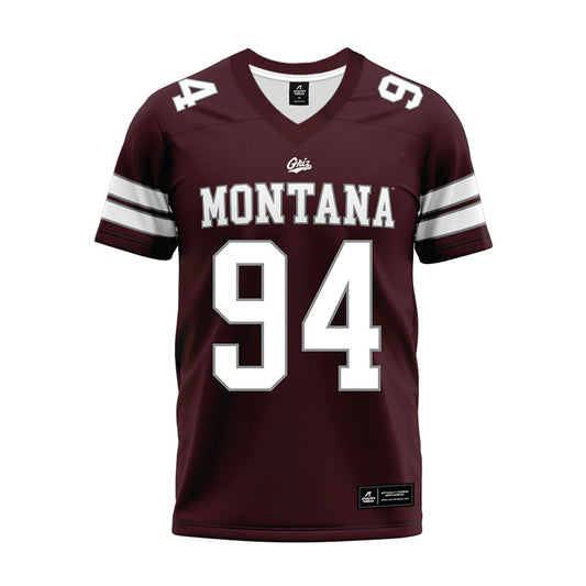 Montana - NCAA Football : Cole Harpole - Maroon Premium Football Jersey-0
