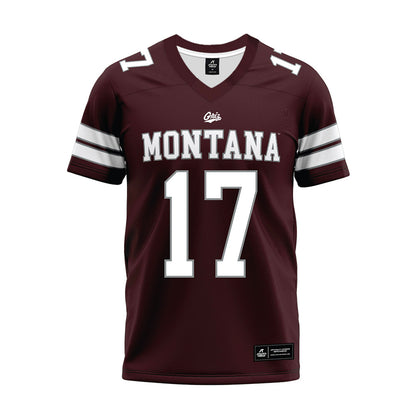 Montana - NCAA Football : Luke Flowers - Maroon Premium Football Jersey-0