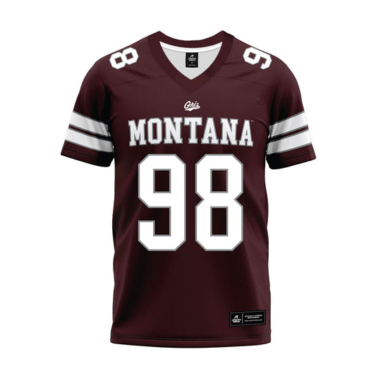Montana - NCAA Football : Hayden Hanks - Maroon Premium Football Jersey-0