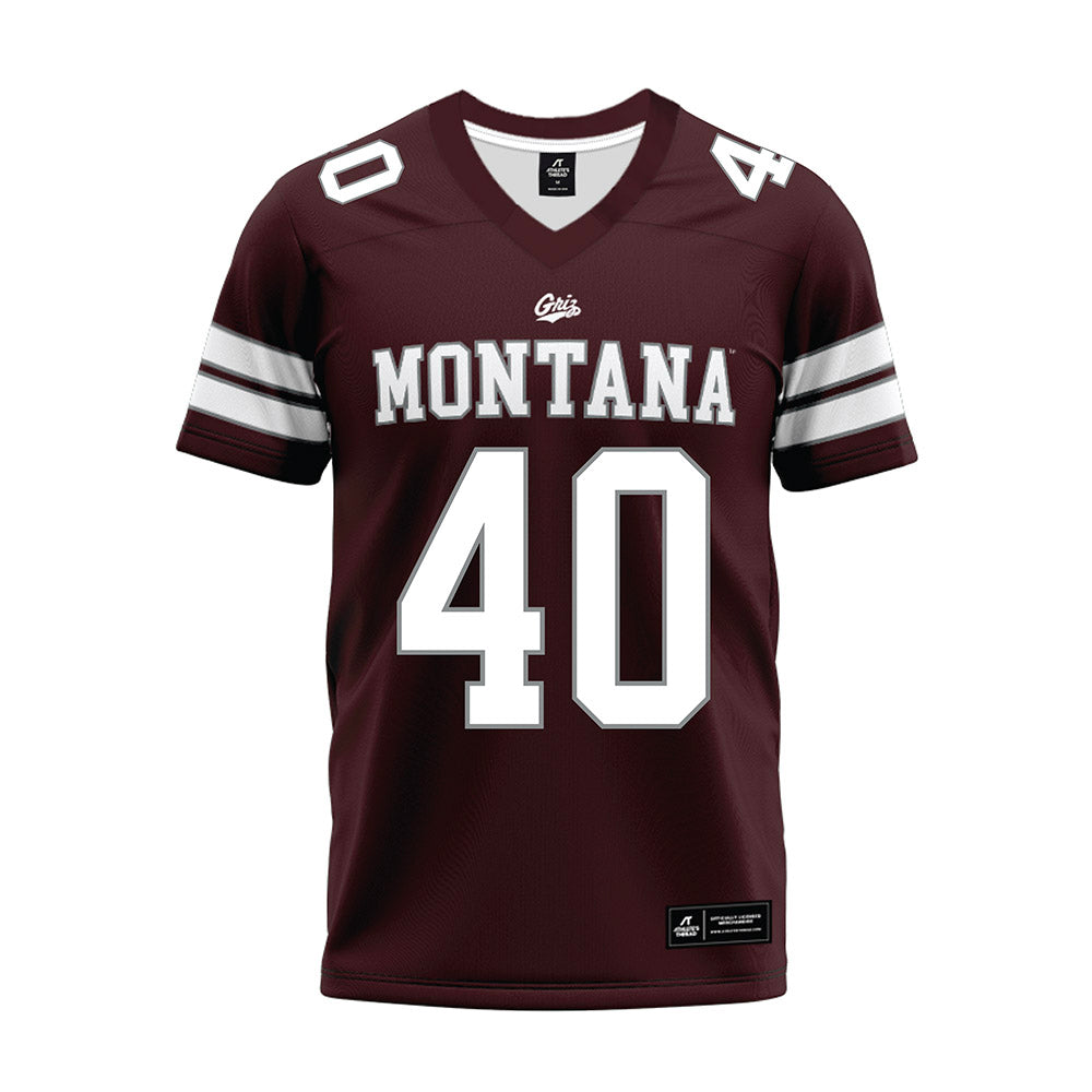 Montana - NCAA Football : Colton Lentz - Maroon Premium Football Jersey-0