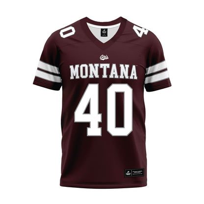 Montana - NCAA Football : Colton Lentz - Maroon Premium Football Jersey-0