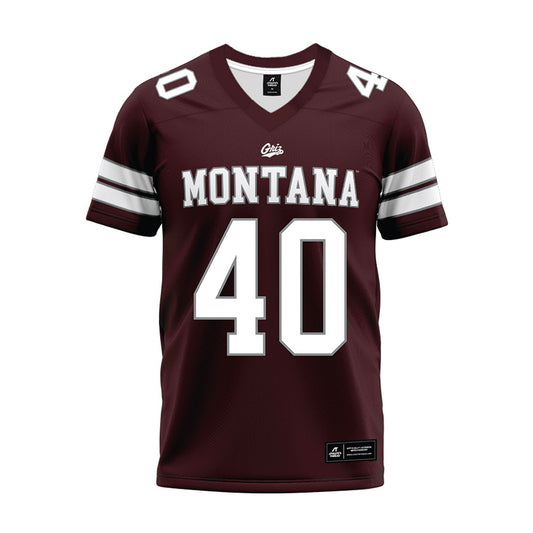 Montana - NCAA Football : Colton Lentz - Maroon Premium Football Jersey-0