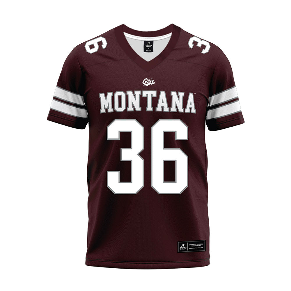 Montana - NCAA Football : Garrett Speer - Maroon Premium Football Jersey-0