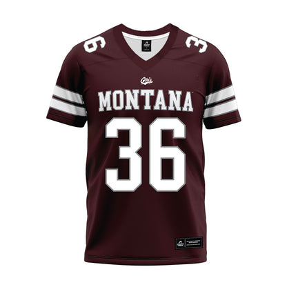 Montana - NCAA Football : Garrett Speer - Maroon Premium Football Jersey-0