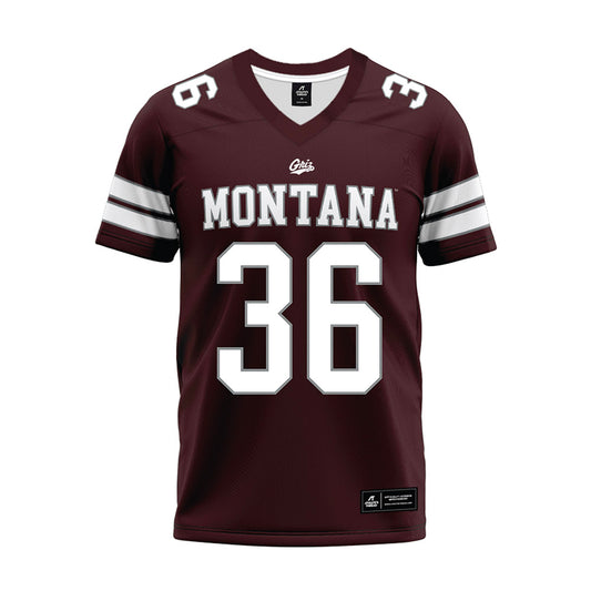 Montana - NCAA Football : Garrett Speer - Maroon Premium Football Jersey-0