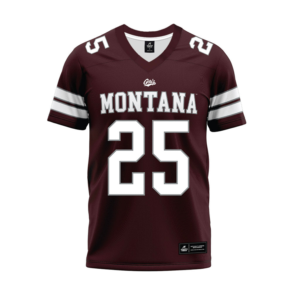 Montana - NCAA Football : Brady Beaner - Maroon Premium Football Jersey-0