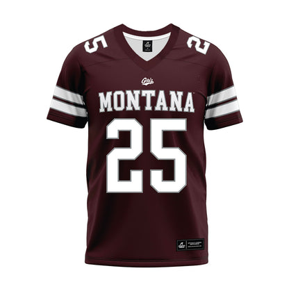 Montana - NCAA Football : Brady Beaner - Maroon Premium Football Jersey-0