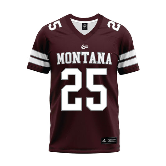 Montana - NCAA Football : Brady Beaner - Maroon Premium Football Jersey-0