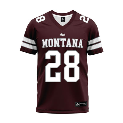 Montana - NCAA Football : Hashim Jones - Maroon Premium Football Jersey-0