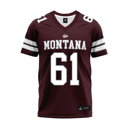 Montana - NCAA Football : Lincoln Hoefer - Maroon Premium Football Jersey-0