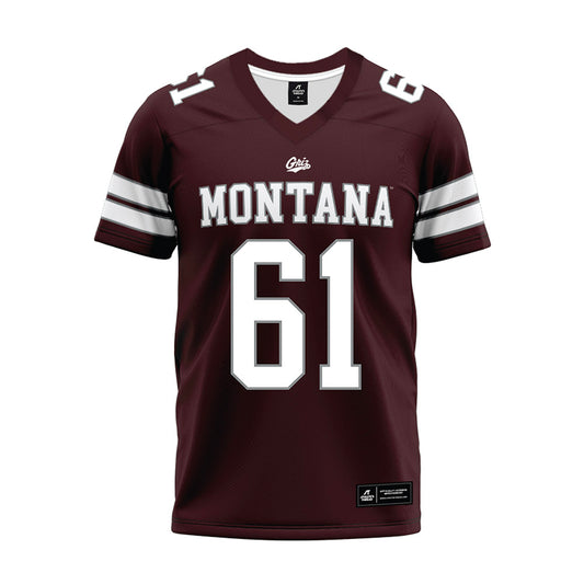 Montana - NCAA Football : Lincoln Hoefer - Maroon Premium Football Jersey-0