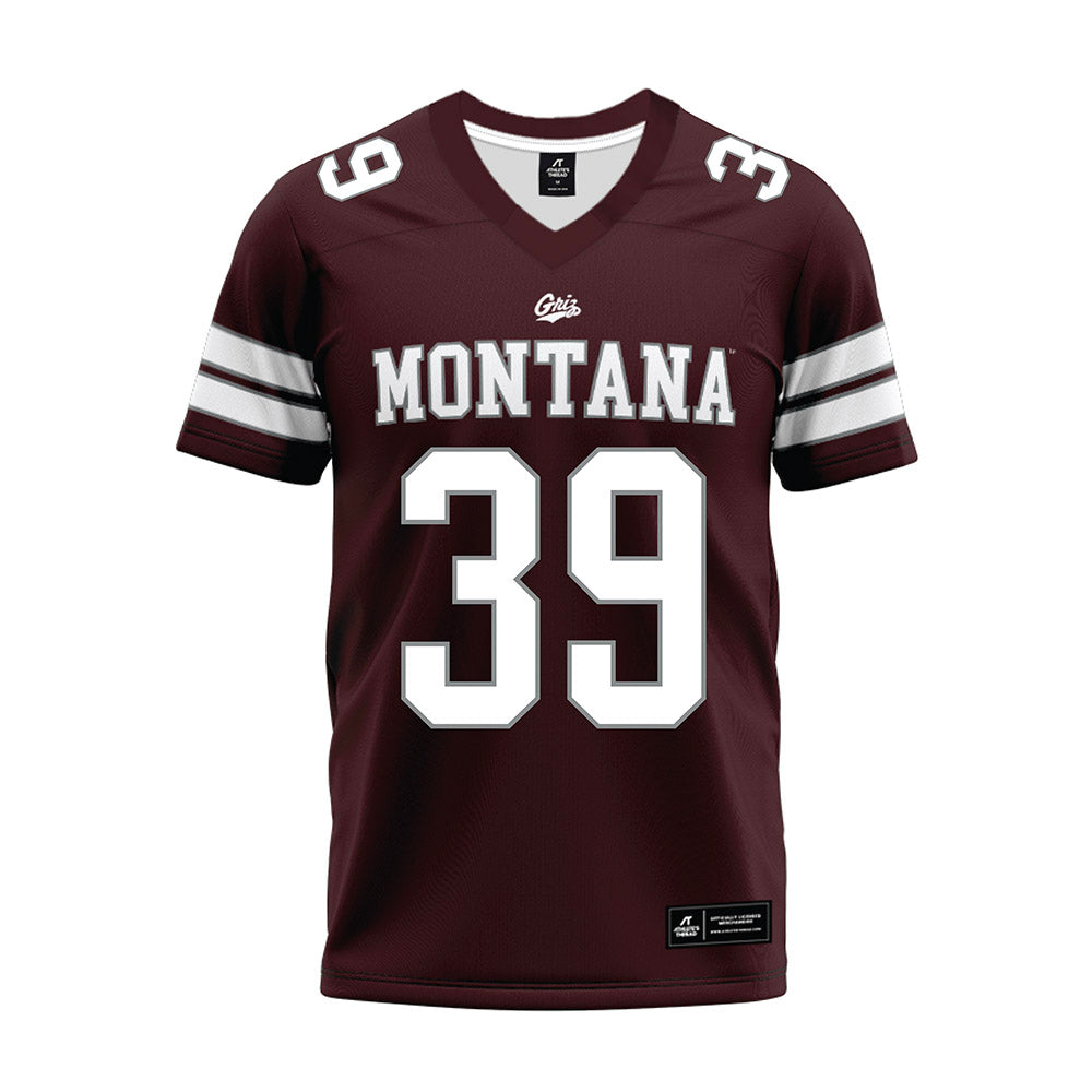 Montana - NCAA Football : fynn ridgeway - Maroon Premium Football Jersey-0