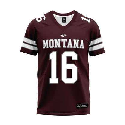 Montana - NCAA Football : Braeden Orlandi - Maroon Premium Football Jersey-0