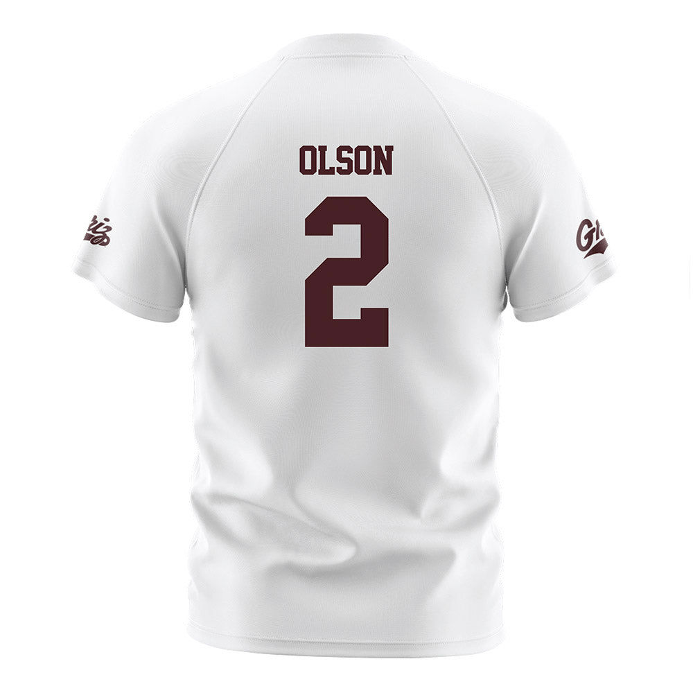 Montana - NCAA Women's Soccer : Grace Olson - White Soccer Jersey-1