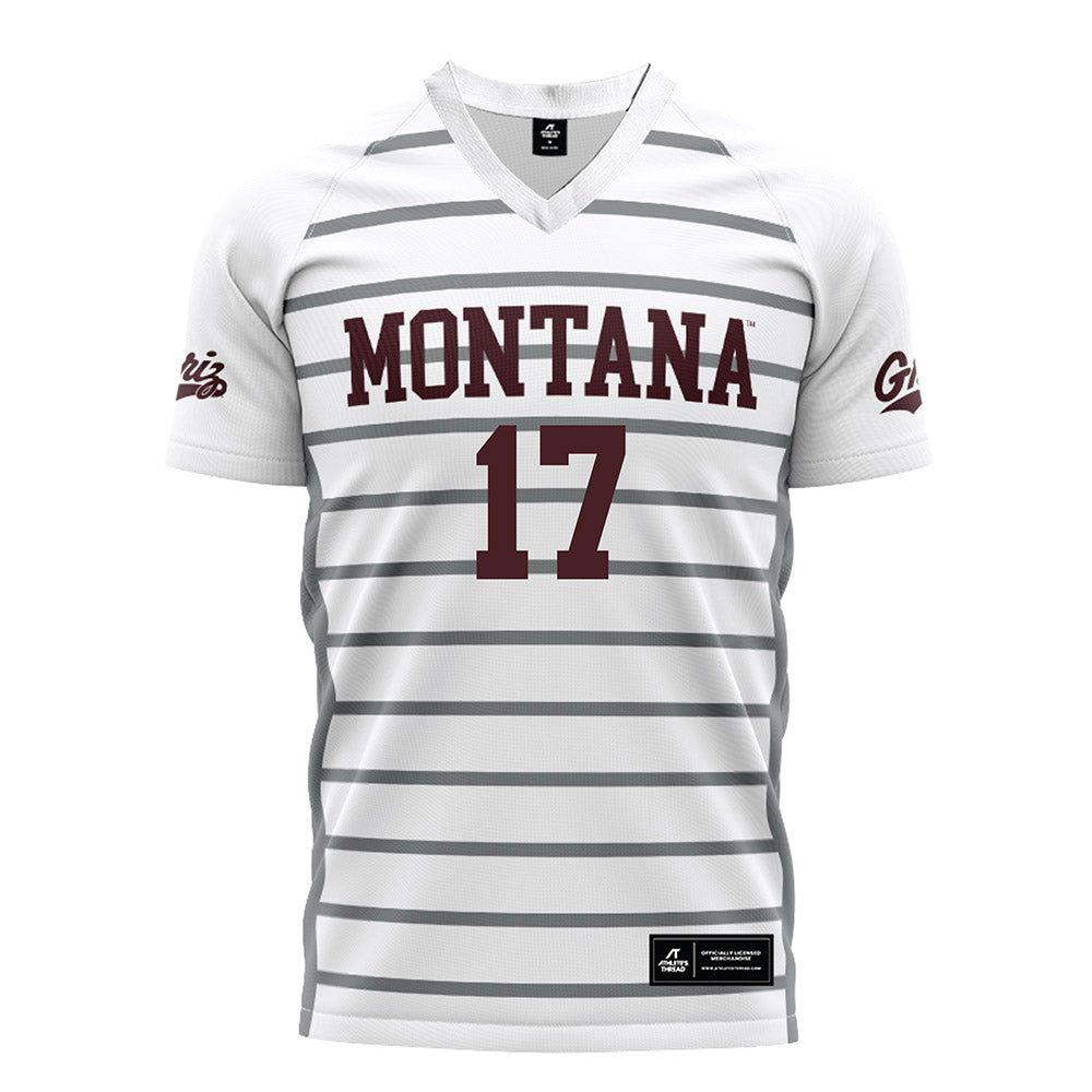 Montana - NCAA Women's Soccer : Mackenzie Hildebrand - White Soccer Jersey-0