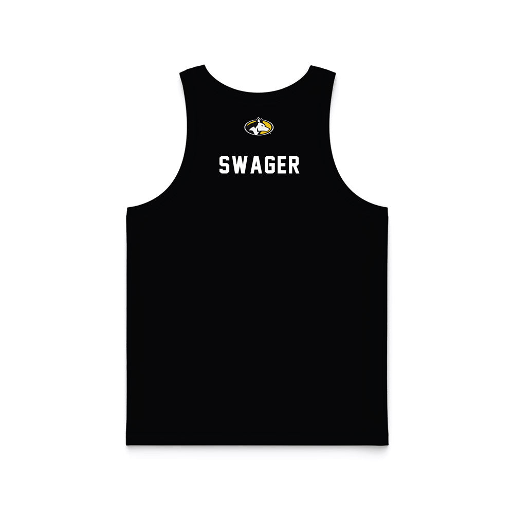 Michigan Tech - NCAA Men's Cross Country : Zebedee Swager - Black Basketball Jersey-1