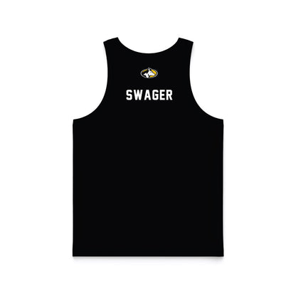 Michigan Tech - NCAA Men's Cross Country : Zebedee Swager - Black Basketball Jersey-1
