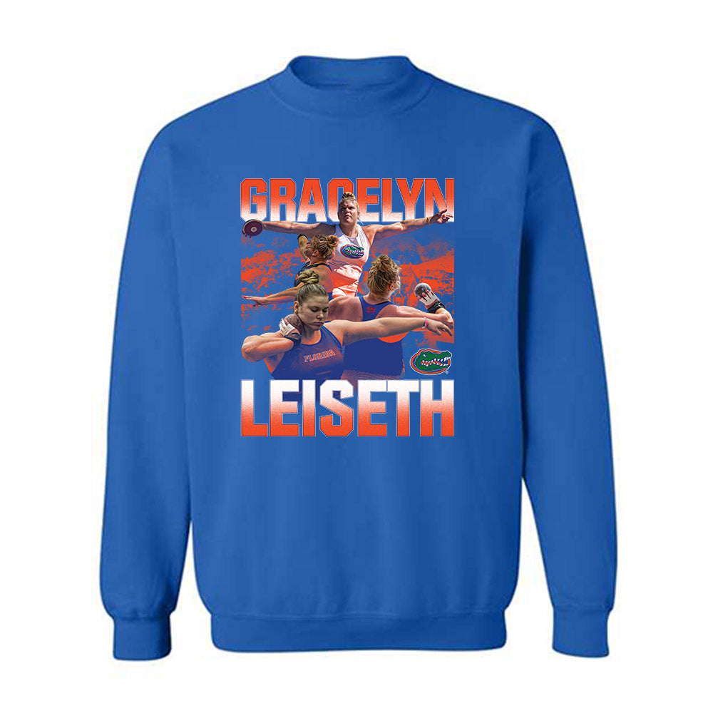 Florida - NCAA Women's Track & Field : Gracelyn Leiseth - Player Collage Crewneck Sweatshirt