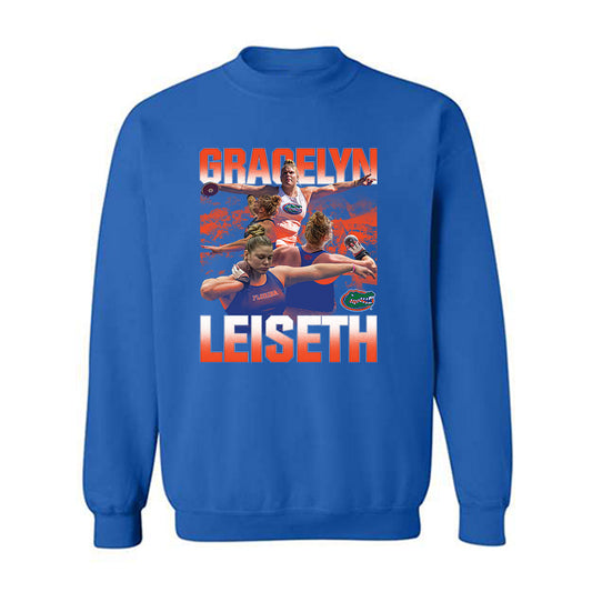 Florida - NCAA Women's Track & Field : Gracelyn Leiseth - Player Collage Crewneck Sweatshirt