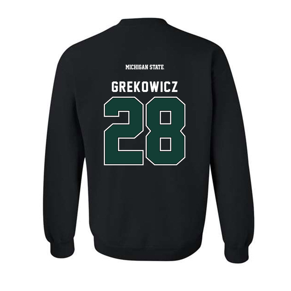 Michigan State - NCAA Men's Soccer : Jake Grekowicz - Generic Shersey Crewneck Sweatshirt-1